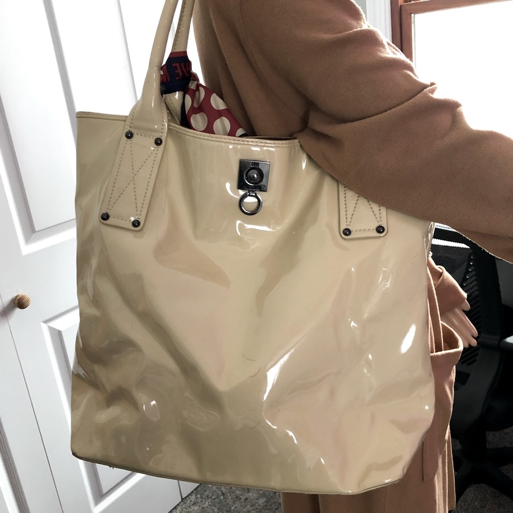 Love Moschino Patent Leather Tote Bag